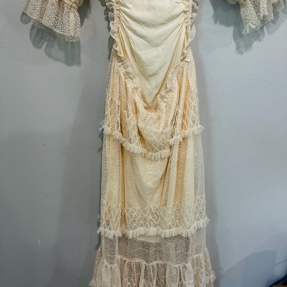 NWOT Vici Cream Tiered Ruffled Maxi Gown - Picture 8 of 11